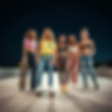 Group of female skaters showcasing their unique styles