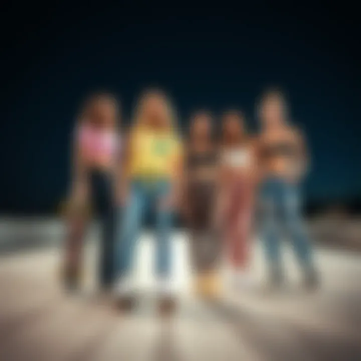 Group of female skaters showcasing their unique styles