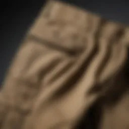 Close-up view of Dickies cargo pants showcasing the fabric and stitching quality