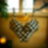 A vintage black and white checkered bikini displayed against a retro backdrop