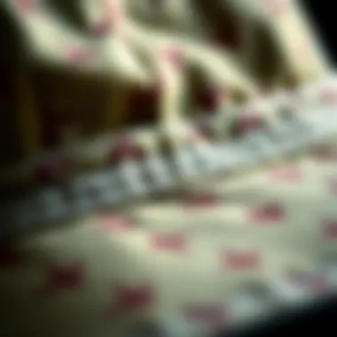 Close-up of bucket cap fabric and stitching details