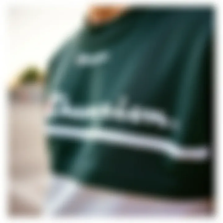 Design Details of Champion Heritage Crop Top Close-up of Champion Heritage Crop Top design details