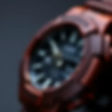 Close-up of G-Shock Analog features and technology