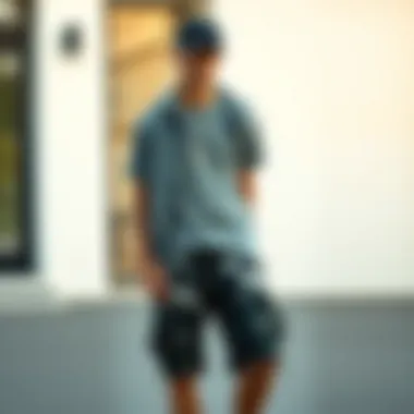 Elevated Casual Look with Tee Shorts Stylish ensemble featuring tee shorts and casual accessories