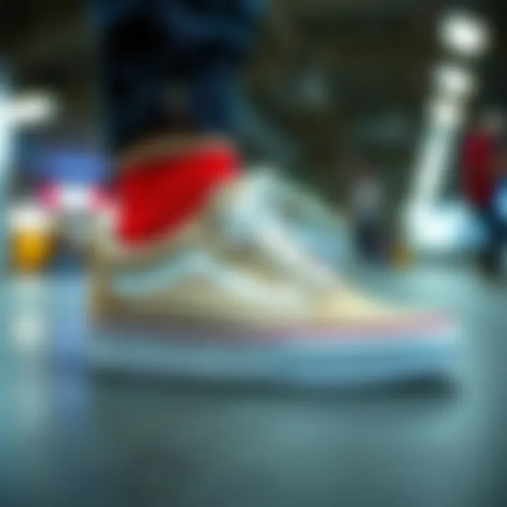 Collage of cultural references and imagery related to Vans Old Skool sneakers