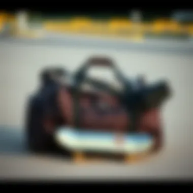 Optimal Usage of Dickies Duffle Bag Dickies duffle bag packed with essential skate gear.