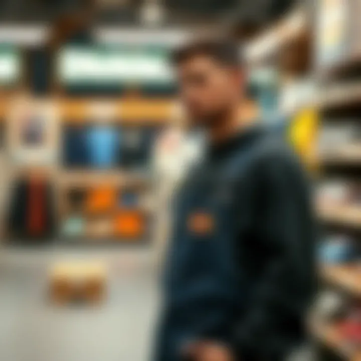 Selecting the Right Size of Dickies Overalls A shopper selecting the right size of Dickies overalls