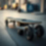 A sleek electric skateboard showcasing innovative design elements