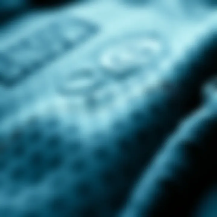 Close-up of the unique fabric texture of a Dope Snow sweatshirt