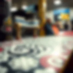 Artistic depiction of designer griptape showcasing intricate patterns