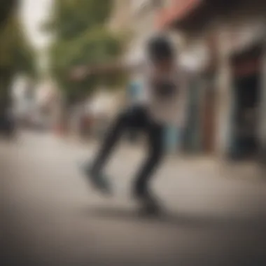 Dynamic skateboarder showcasing a stylish hat in action