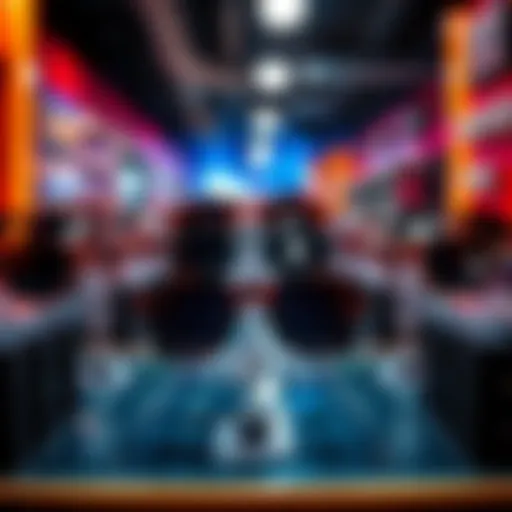 Stylish sunglasses displayed on a vibrant background