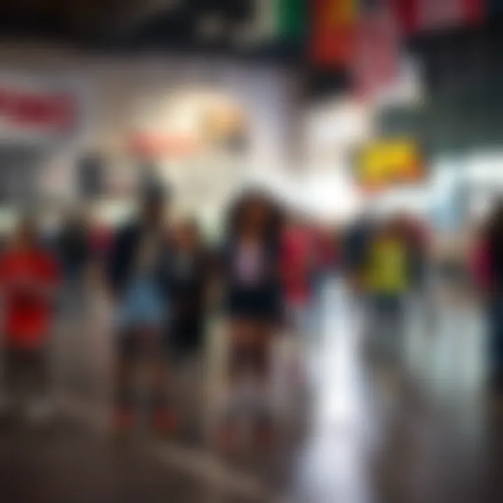 A diverse group enjoying roller skating in a community event organized by a local skate shop