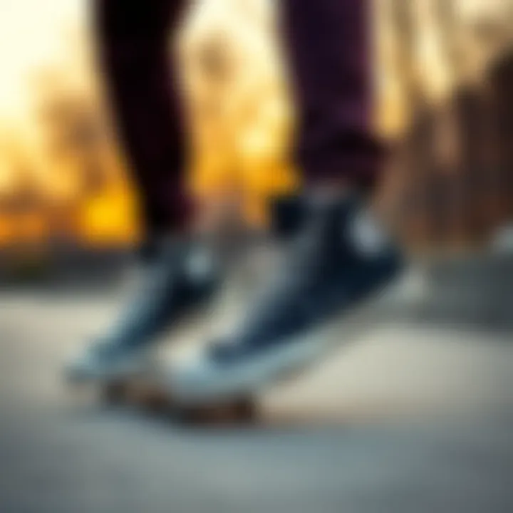 Skater performing tricks wearing Converse Chuck Taylor All Star Winter