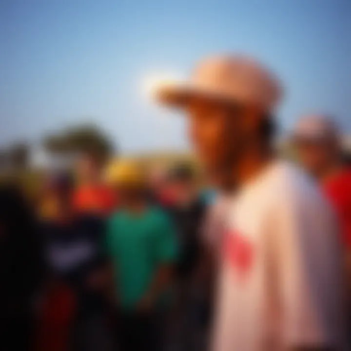 Emerica Community Gathering Vibrant community gathering of Emerica enthusiasts at a skate park.