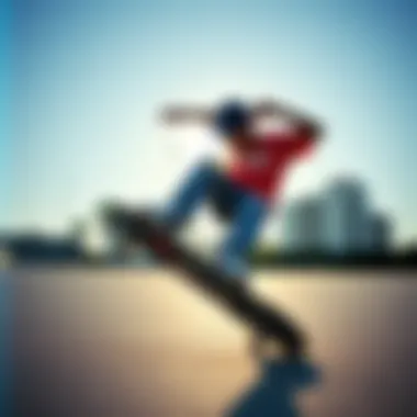 Skateboarder wearing Faze Merch during a trick