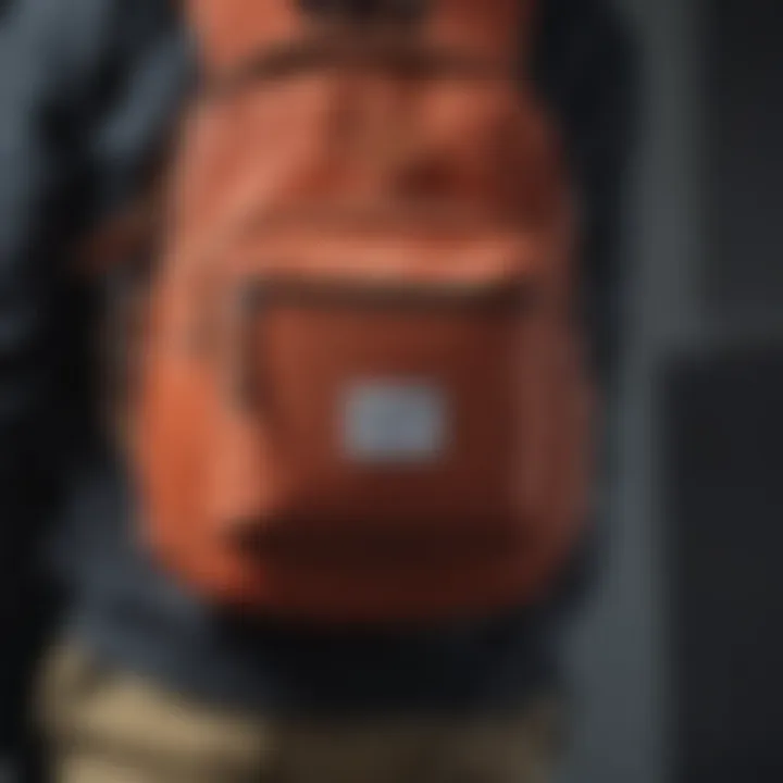 Close-up of materials used in the Herschel Eighteen Waist Pack