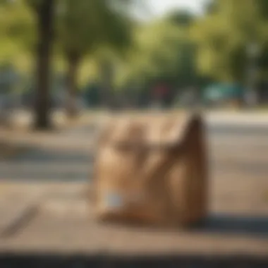 Herschel Supply lunch bag at a park setting