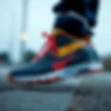 Close-up view of Hot Wheels sneaker design