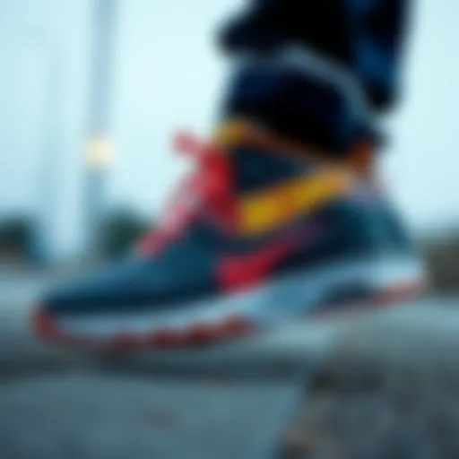 Close-up view of Hot Wheels sneaker design