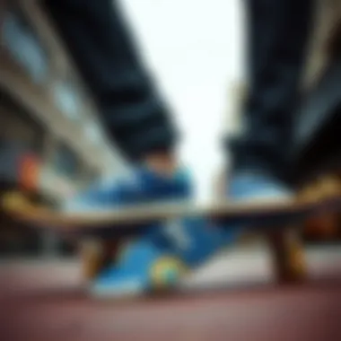 Looney Tunes Shoes in Skate Culture Skateboarder wearing Looney Tunes shoes in an urban setting