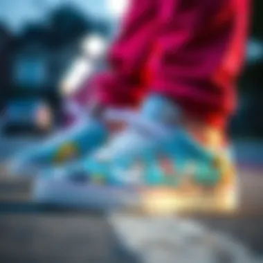 Vibrant Designs of Looney Tunes Shoes Vibrant Looney Tunes shoes showcasing classic cartoon characters