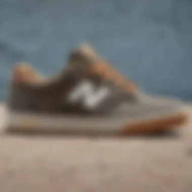 Side-by-side comparison of New Balance camo shoes' materials and construction