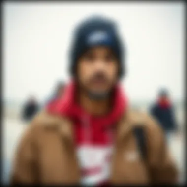 Fashionable outfit paired with Nike beanie