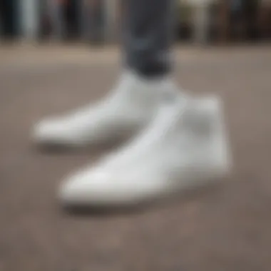 Aesthetic Appeal of Nike SB Zoom Blazer Mid White with Skate Gear Aesthetic appeal of the Nike SB Zoom Blazer Mid White paired with skate gear