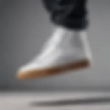 Sleek Silhouette of Nike SB Zoom Blazer Mid White Nike SB Zoom Blazer Mid White showcasing its sleek silhouette