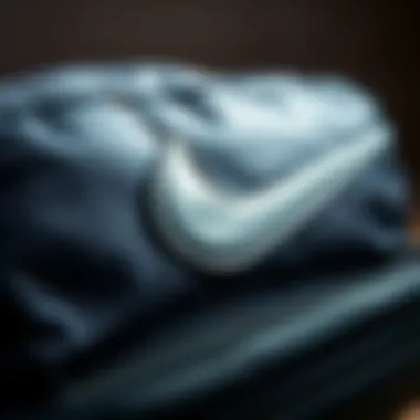 Close-up of the materials used in a Nike small bag
