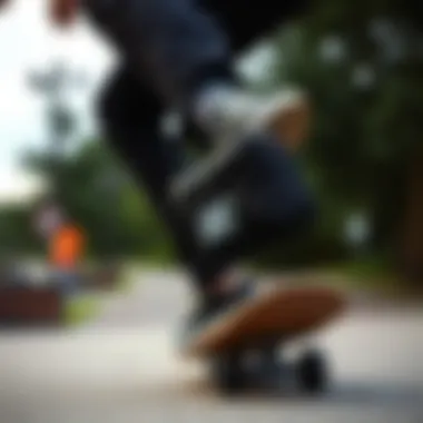 A skater using a Nike small bag while performing tricks