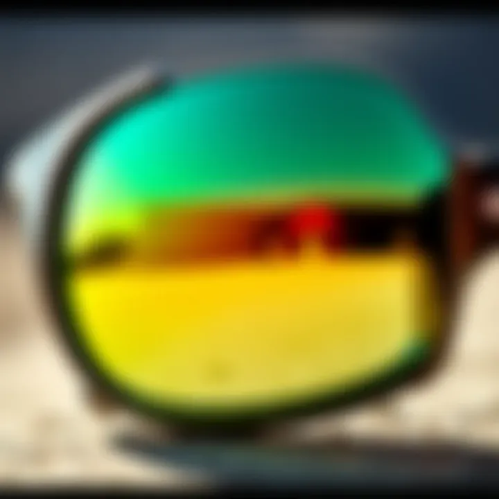 Close-up view of Prizm Jade polarized lens showcasing color enhancement