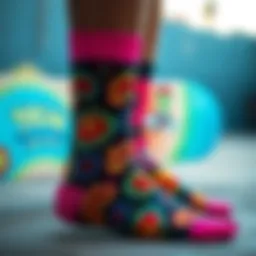 Vibrant psockadelic sock designs showcasing psychedelic patterns