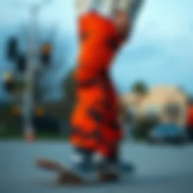 Styling Rothco Orange Camo Pants with Skate Accessories Rothco orange camo pants paired with skate accessories