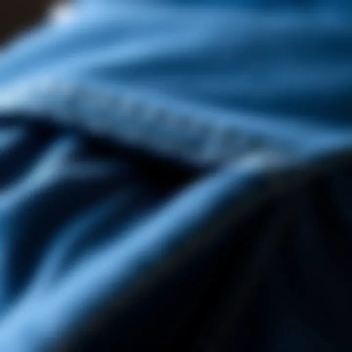 Close-up of Rue 21 skater jeans showing unique stitching and fabric texture