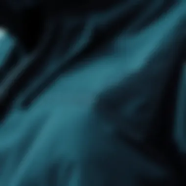 Close-up of RVCA Anorak jacket fabric and stitching