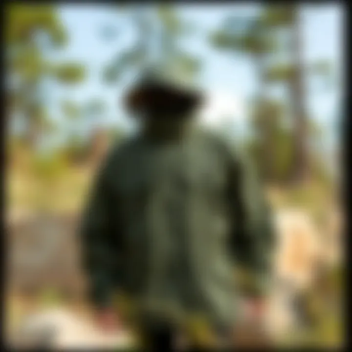 A stylish RVCA Anorak jacket displayed outdoors