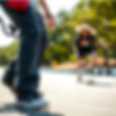 Styling Options for RVCA Hitcher Pants in Action Individual styling options featuring RVCA Hitcher Pants in action