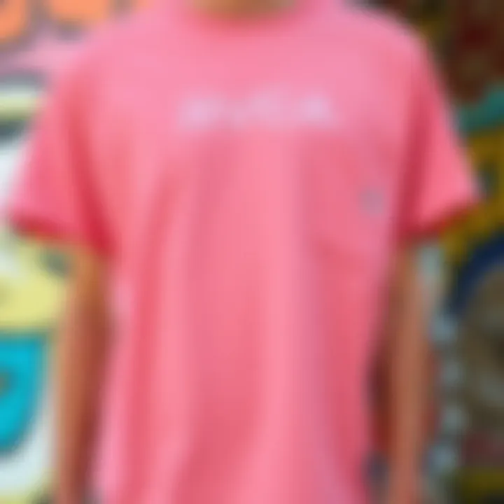 Color palette inspiration for RVCA pink shirt design