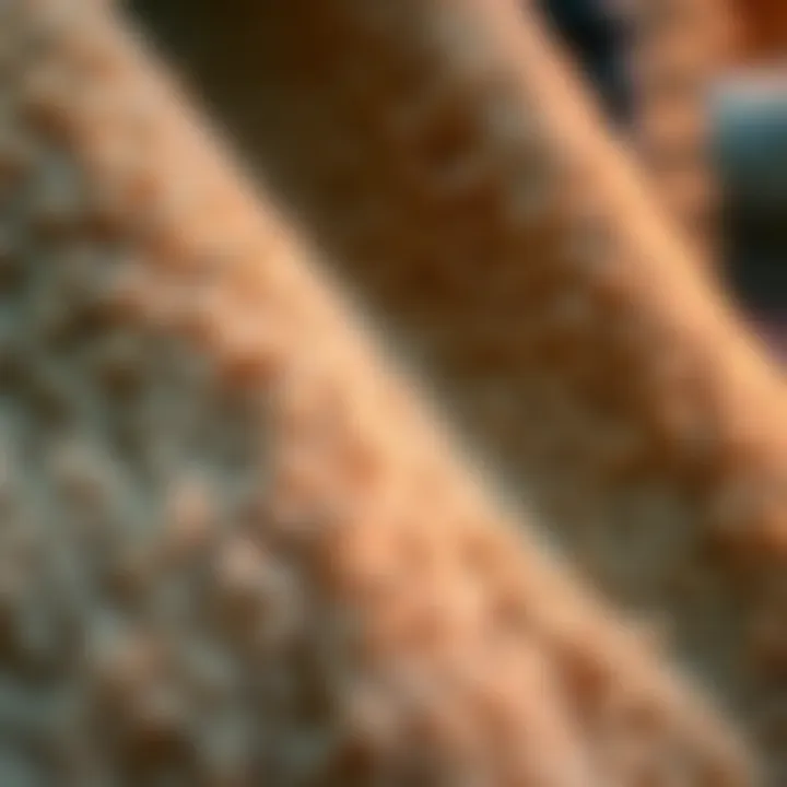 Close-up of sherpa fabric showcasing its texture