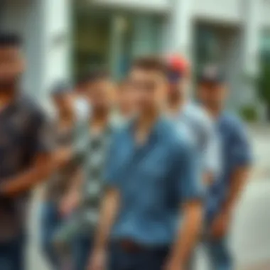 Expressing Individuality Through Fashion Group of skateboarders wearing diverse short sleeve button-up shirts