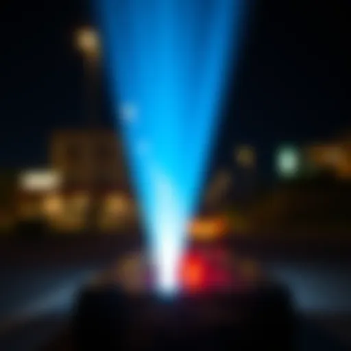 Innovative Shredlights illuminating a skateboard at night