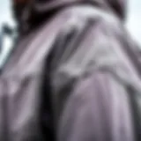 Detailed view of the 686 waterproof anorak jacket showcasing the fabric texture and waterproof technology.