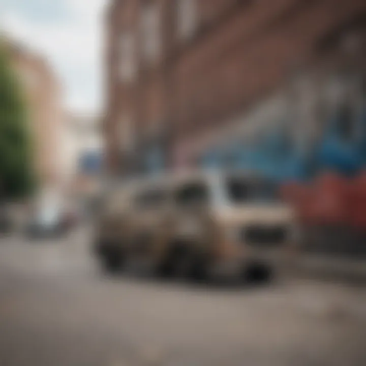 Camouflage Vans against a graffiti background