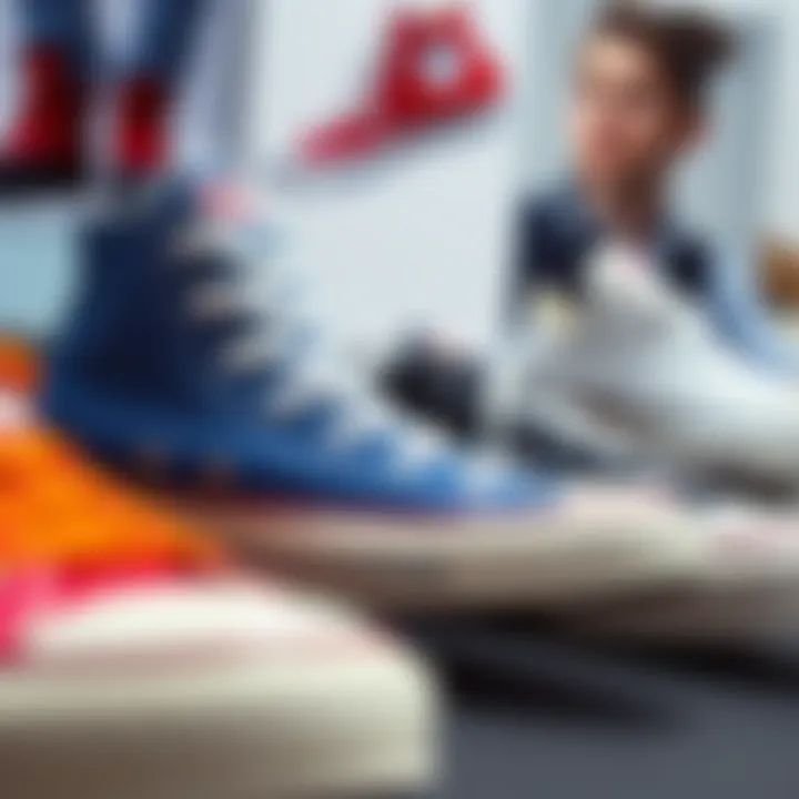 Collage of Modern Designs and Collaborations A collage of modern designs and collaborations of Converse