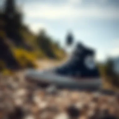 Converse All Star on a Hiking Trail Converse All Star sneakers on a hiking trail