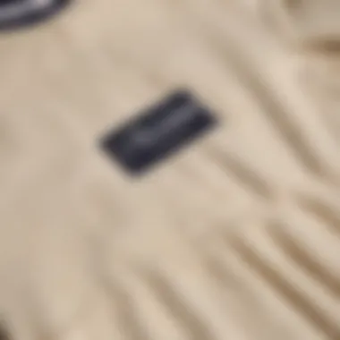 Close-up of fabric texture and stitching details