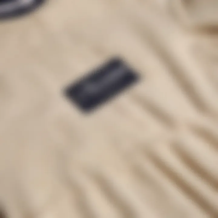 Close-up of fabric texture and stitching details