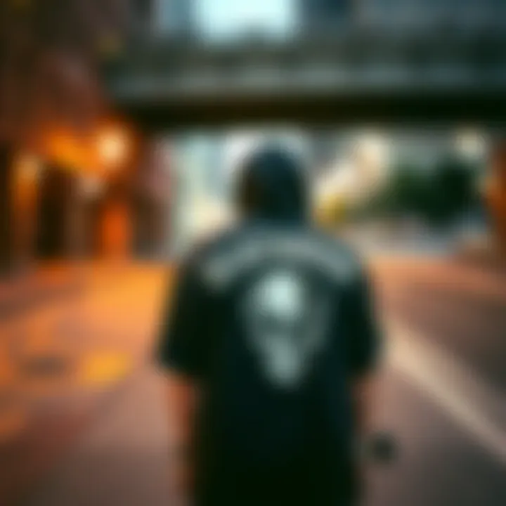 Stylish Deathwish skateboard apparel showcased in an urban setting